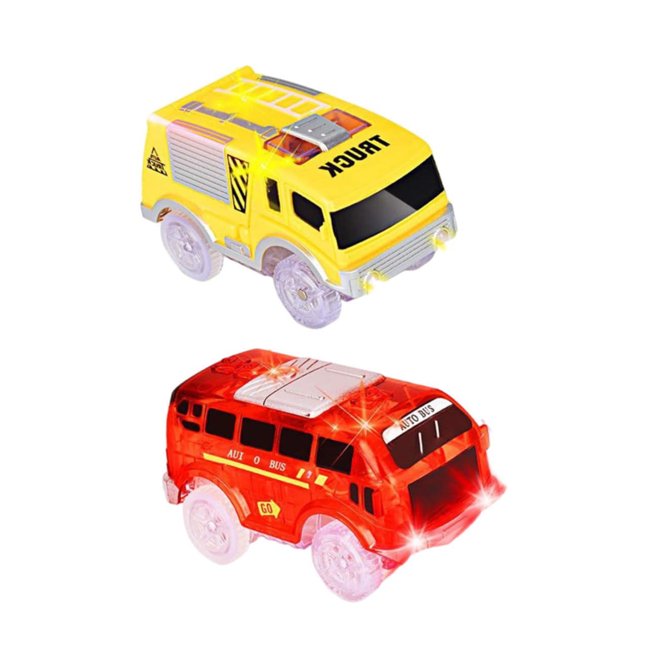 Toyvian 2 Piezas Coche Eléctrico Juguetes De Coches Led Brillantes Iluminar La Pista De Juguete Juegos De Vehículos De Juguete Pistas Coche Juguetes Condujo Niño Luminoso El Plastico