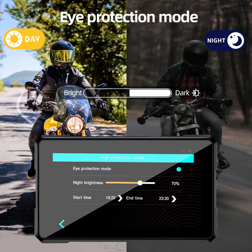 Écran CarPlay Moto pour Honda X-ADV 750 2017-2023, 5 Pouces Écran Tactile HD IP67 Étanche avec Support Amovible, sans Fil CarPlay et Android Auto,A-No Tire Pressure