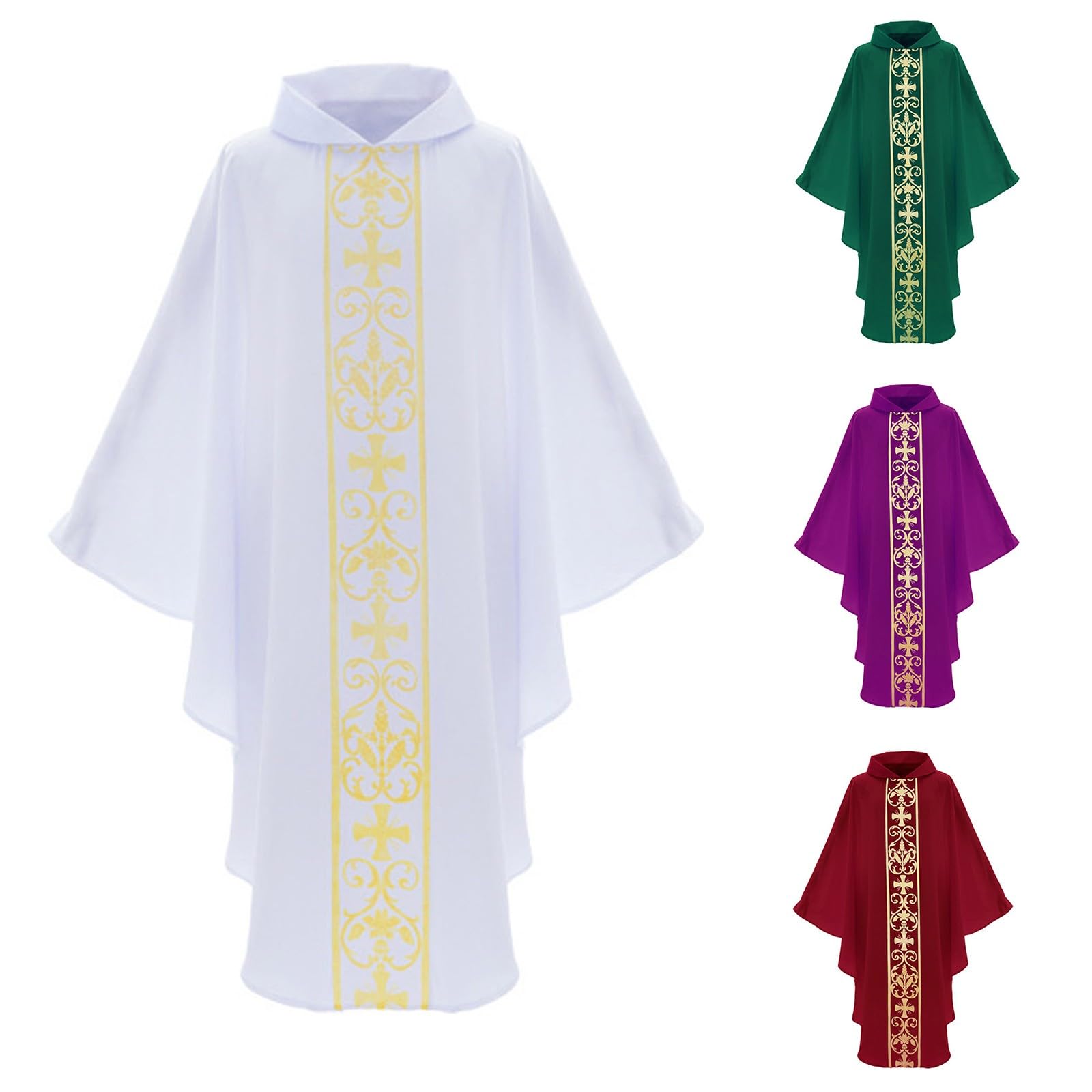Clero Sacerdote Robe Unisex Cappotti cattolici Abiti musulmani Celebrant Chasuble Chiesa Padre Lituurgici Sacerdotale Sacerdotale Battesimo Comunione Matrimonio