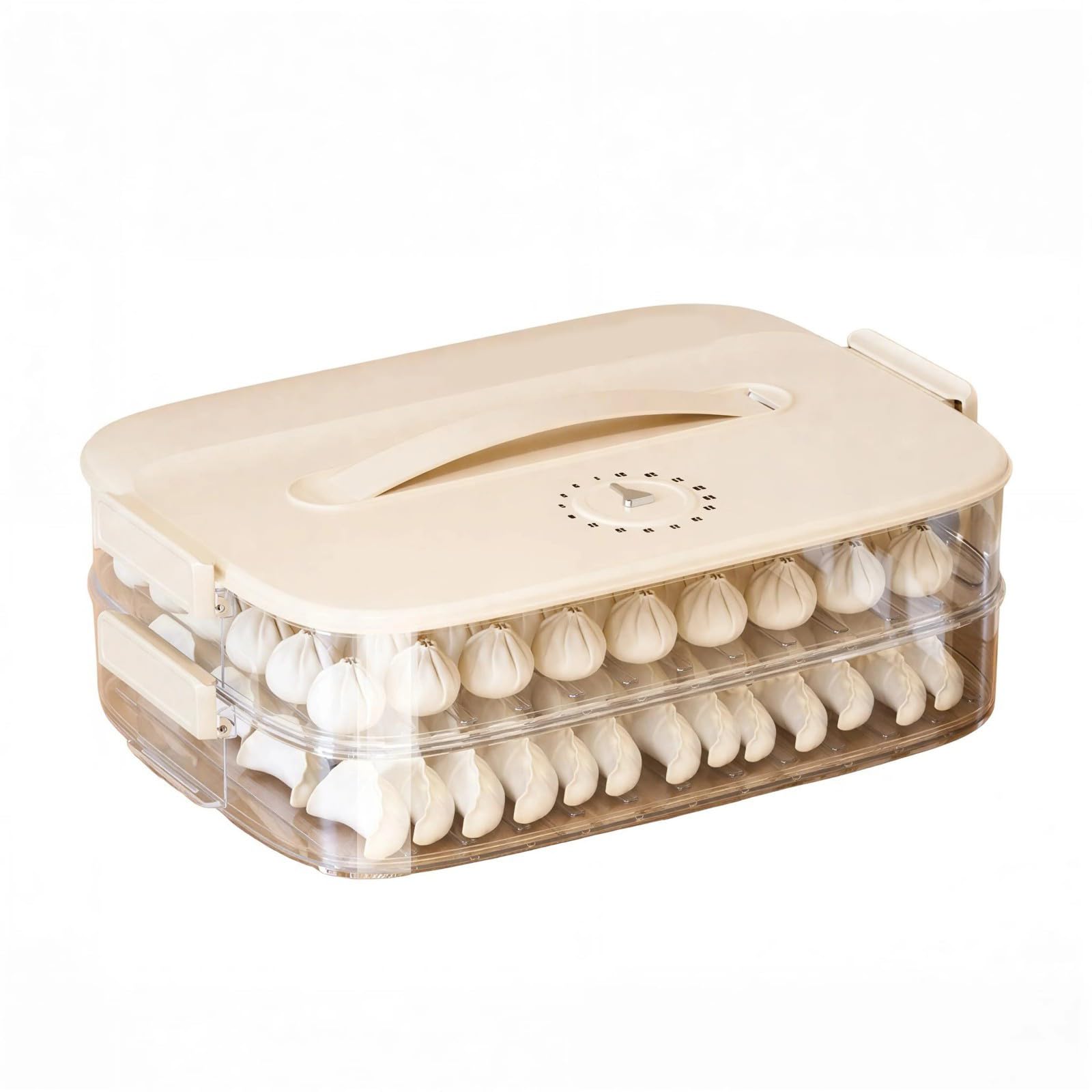 HDOYTXXM Dumpling Storage Solution with Compartmentalized Designs for Dumpling and Wonton for Refrigerator Organization Kitchen Storage Container