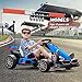 36V Electric Go Kart for Kids, Drift Racing Go Kart, Licensed BMW 7.5 MPH Electric Go Kart with Drift Race Pedal, Adjustable Seat, LED Lights, 600W Powerful Motor for Kids Ages 6+, Blue