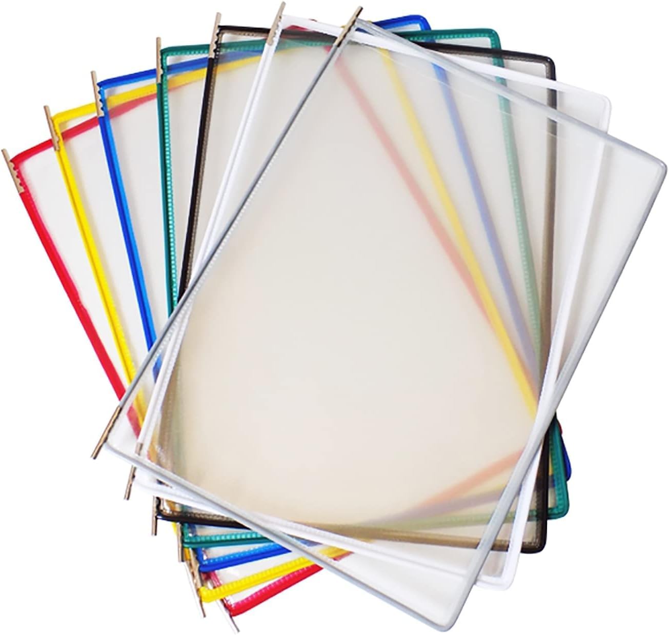 Porta-listino prezzi formato A4 con 10 pannelli espositivi da parete o da tavolo arancione porta fogli per menù cartelli promozioni sistema di visualizzazione