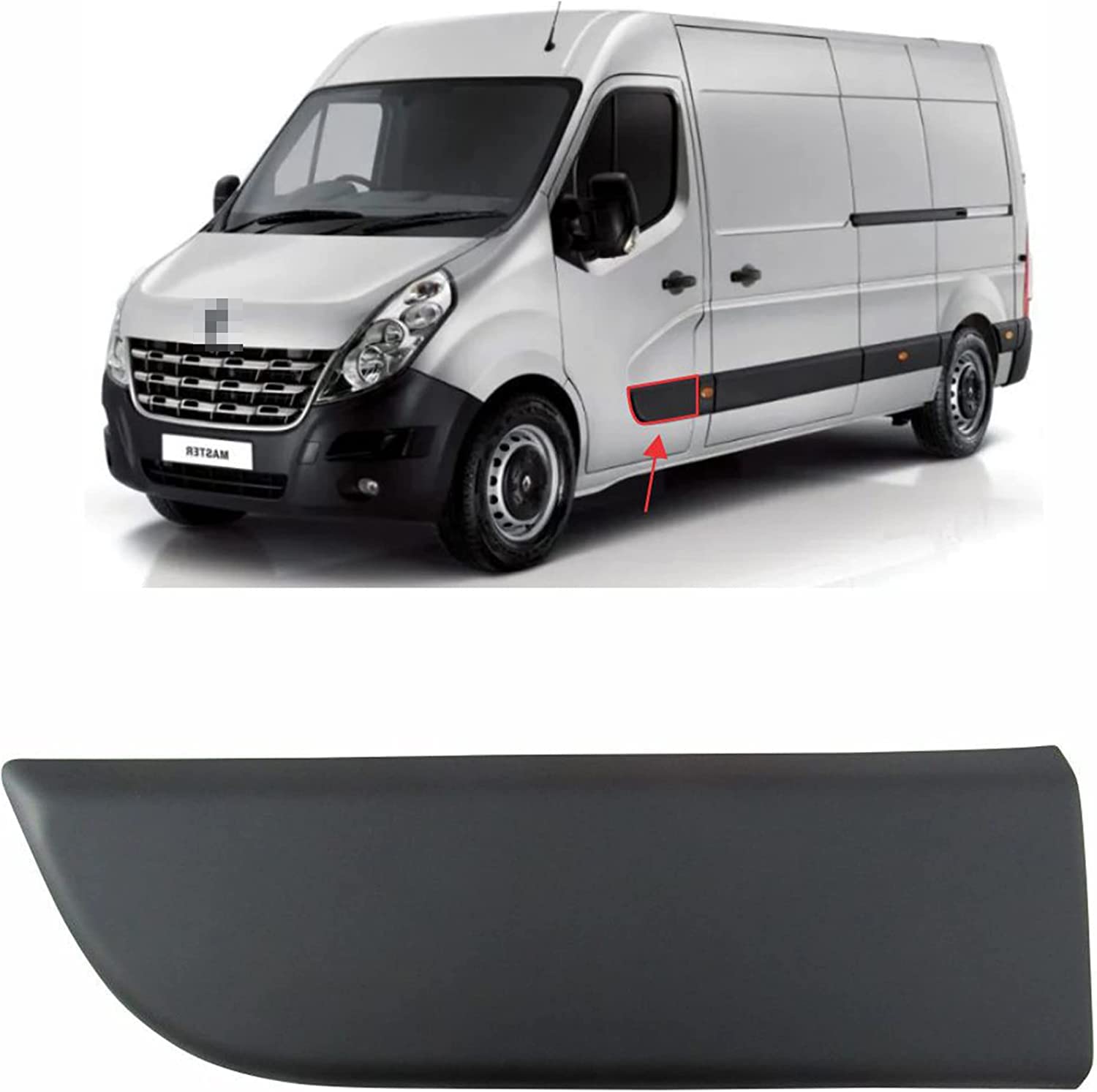 Baguette/Moulure de panneau de porte gauche conducteur compatible avec Renault Master 3, Opel Movano B et Nissan NV400 | Installation facile et qualité OEM | FINAO AUTOPARTS