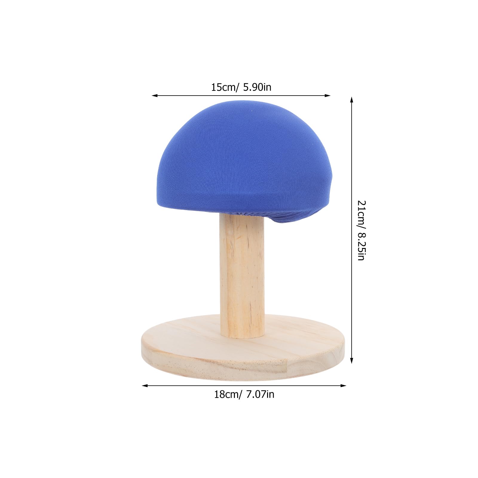 Asse da Stiro Mini Rotonda in Legno Blu per Maniche e Capi | Formato Compatto da Tavolo, per Cuciture e Dormitorio, Rivestimento Spugna