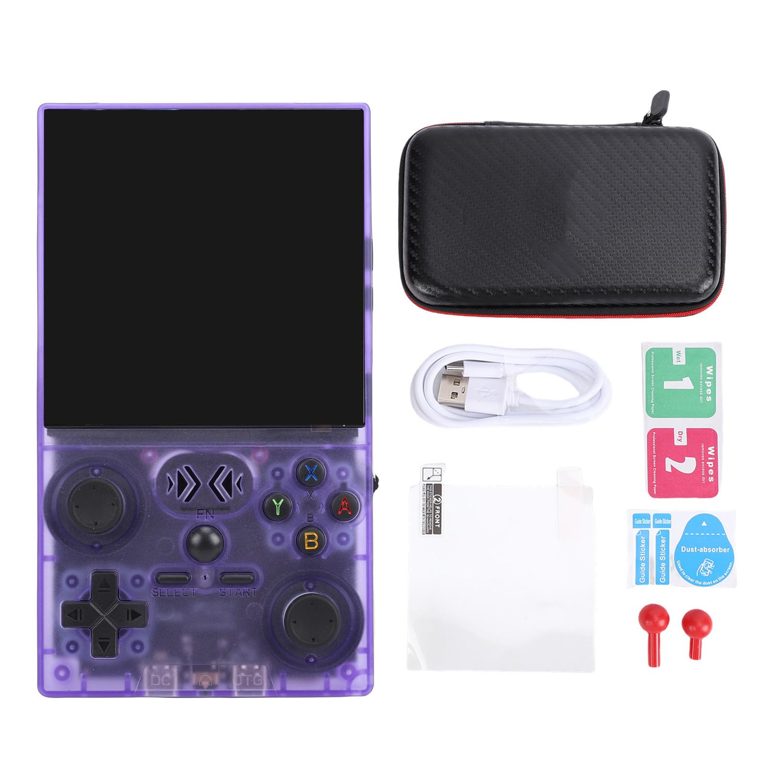Console di Gioco Portatile, Schermo HD da 4 Pollici con Batteria Ricaricabile, Console di Gioco retrò Open Source con WiFi per Appassionati di Giochi (PURPLE)