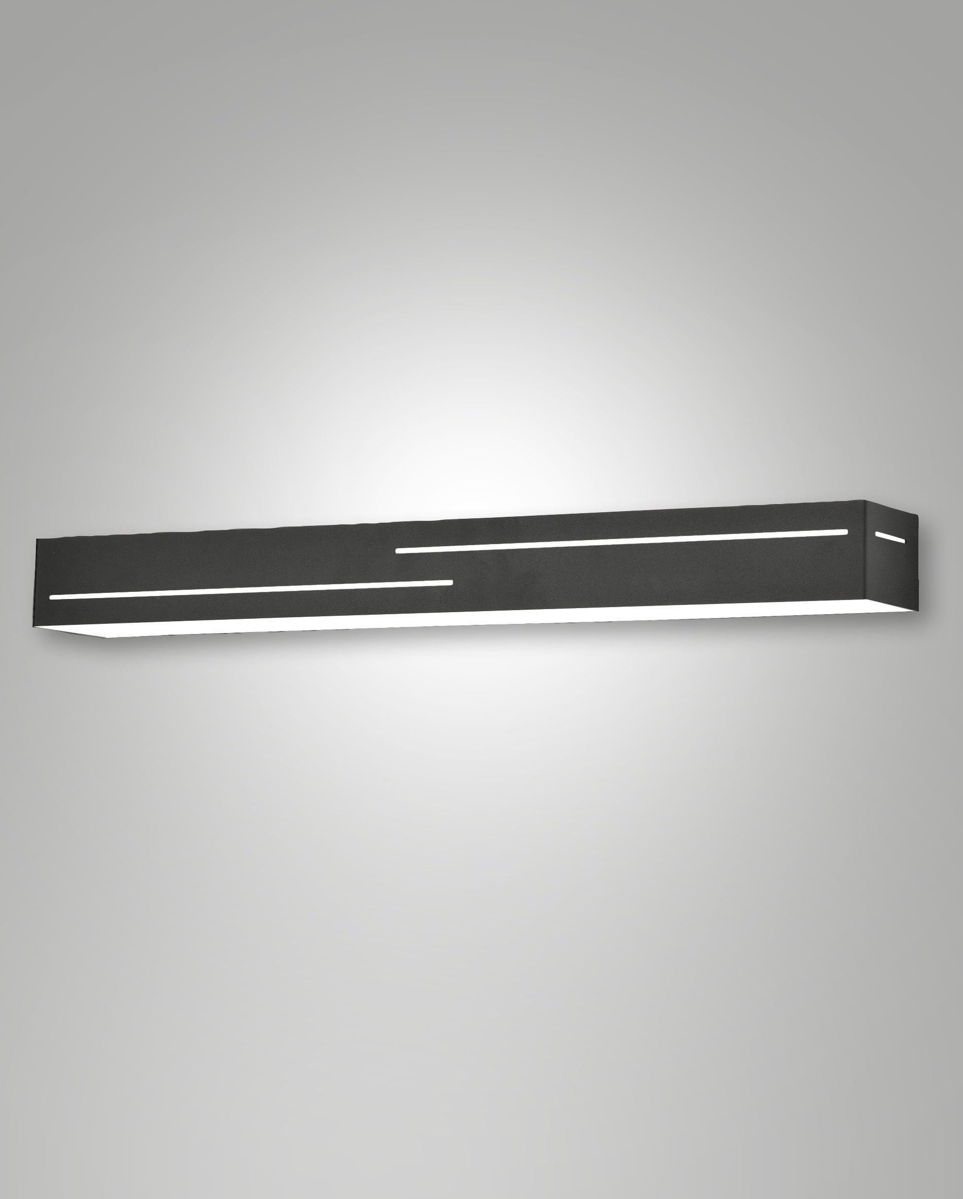 Banny 24W 2260LM 3000K - Lámpara de pared LED integrada (24 W, 2260 lm, color antracita) - Diseño moderno en metal y metacrilato para iluminación