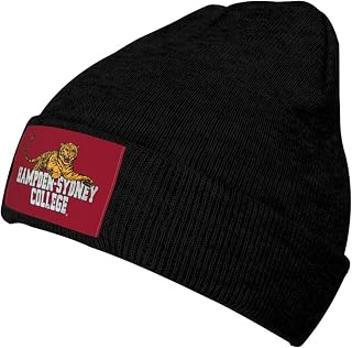 Hampden Sydney College Logo Wool Cap for Men and Women Lined Knit Warm Hats Cool Hat Warm Outdoor Hat