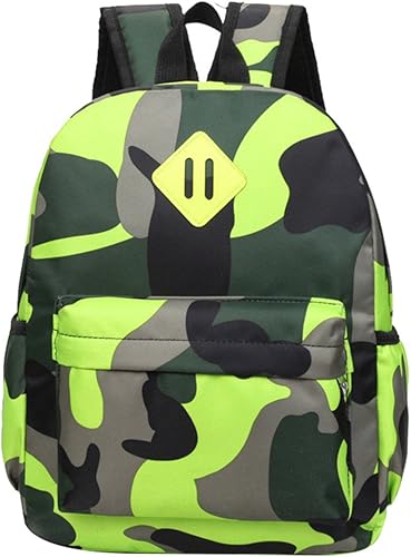 Mochila de camuflaje para niños preescolares para jardín de infantes, bolsa de guardería, camuflaje verde , Pequeño, Classic