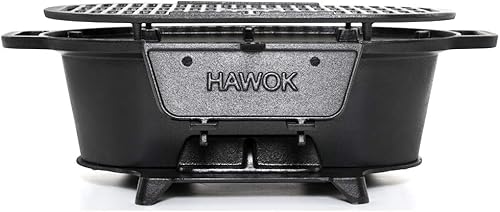 Miniatura 2 de Parrilla esmaltada de hierro fundido estilo Hibachi de carbón para pícnics, tailgaiting, camping o patio