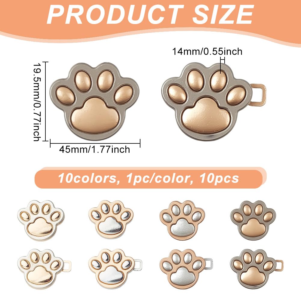 16pz 4 colori Bottoni Regolabili Zampa di Gatto per Jeans, Perni per Pantaloni In Lega Fibbie Decorative per La Vita Che Stringono Spille per Bottoni Istantanei In Vita per Abbigliamento