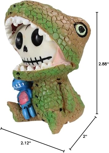 Miniatura 9 de Ebros Gift Jurassic Animal Kingdom Tyrannosaurus Rex - Figura de dinosaurio Furrybones de 3 pulgadas de alto, esqueleto de huesos peludos en disfraz