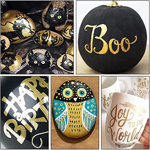 Gold Marker Paint Pens - 6 Pack Acrylic Gold Permanent Marker, 0.7Mm Extra Fine Tip Paint Pen For Art Projects, Drawing, Rock Painting, Stone, Ceramic, Glass, Wood, Plastic, Metal, Canvas Diy Crafts #TOP2