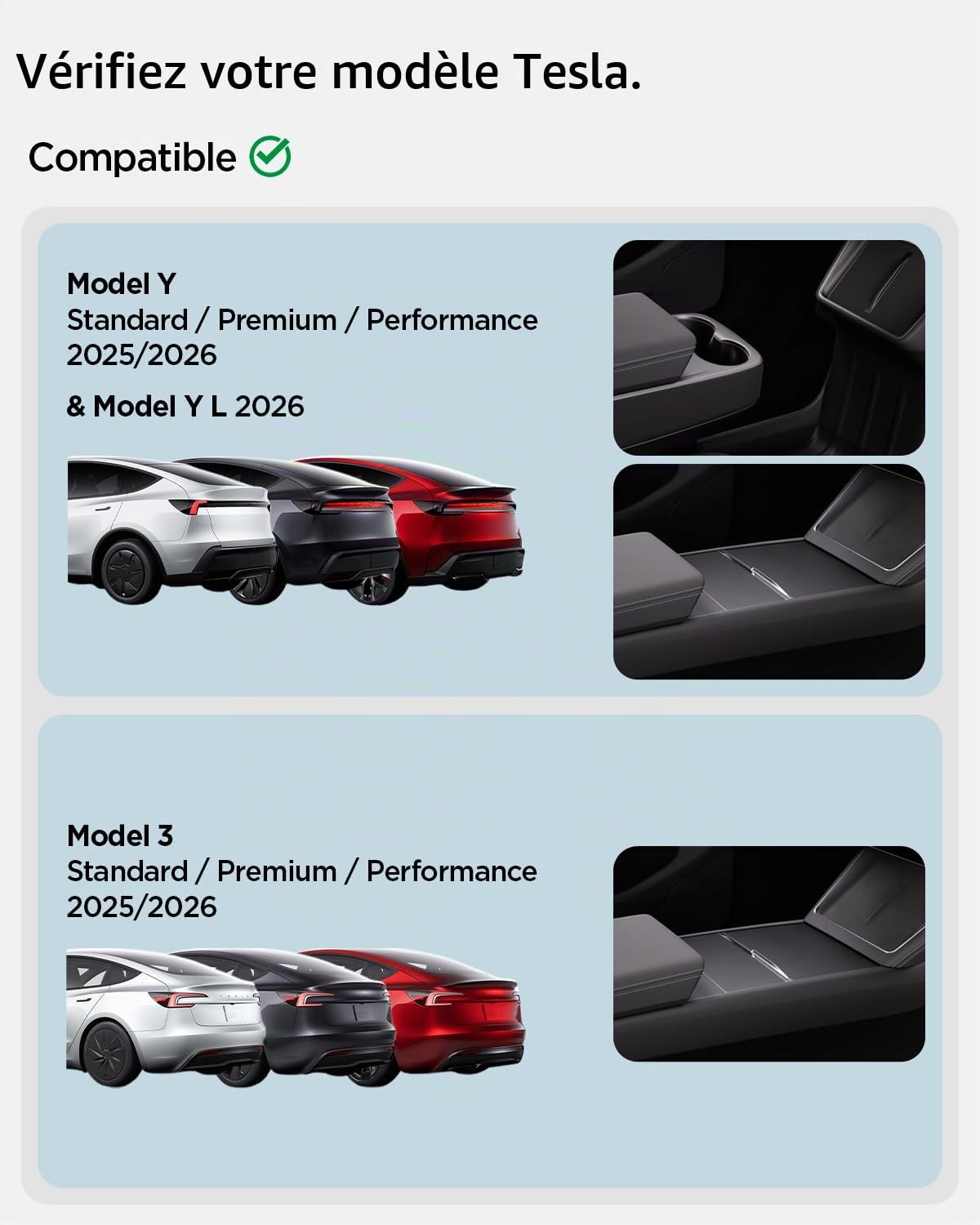 Spigen Tesla Model Y Juniper 2025 2026 Model 3 Highland 2024-26 Organisateur de Rangement sous l'Écran, Installation en un Tap, Conçu pour Accessoire Tesla - Noir