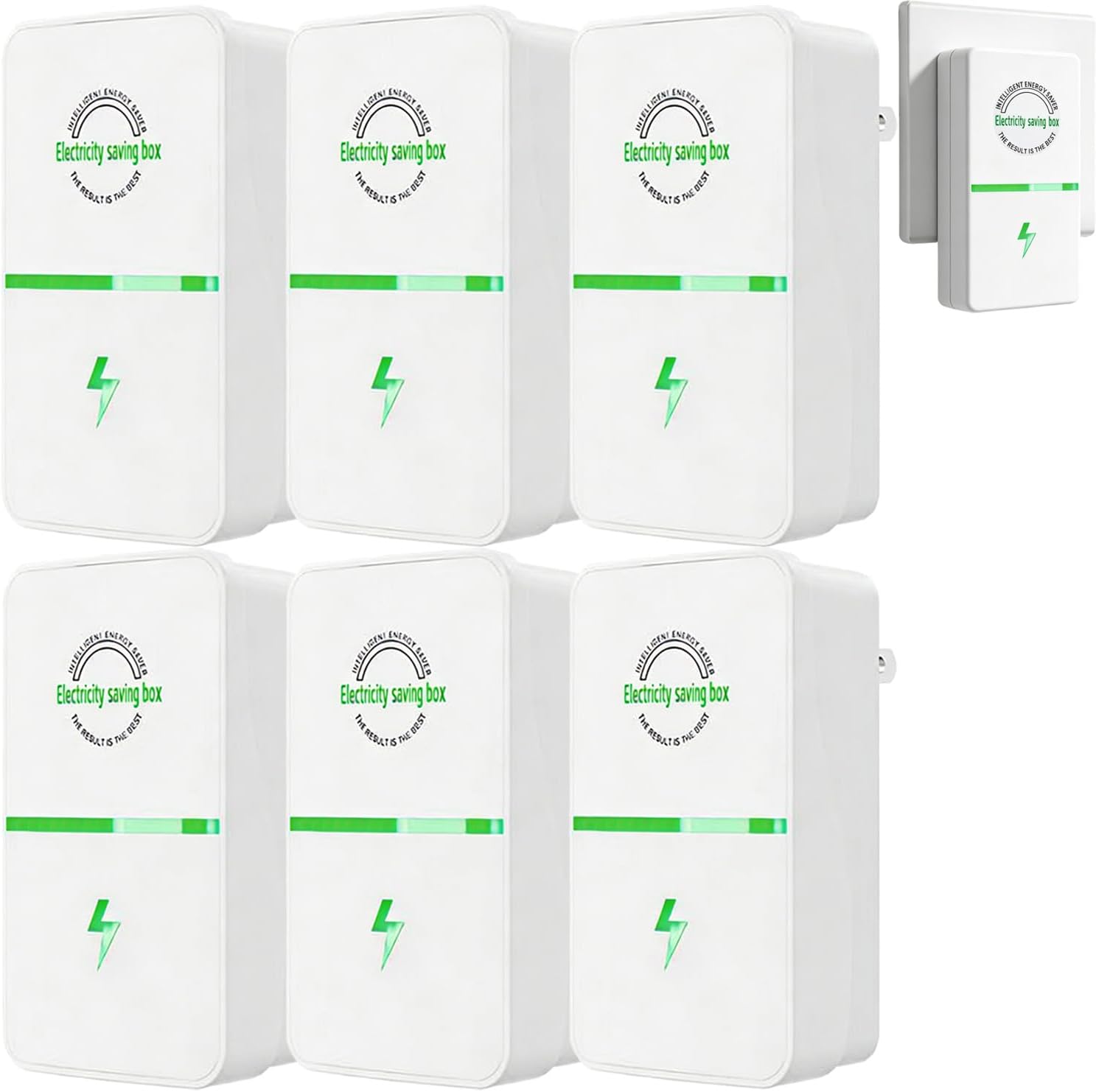 2026 Electricity Saving Box, Energy Saver Plug to Reduce Electricity Bill, Power Factor for Household/Offices (12pcs)