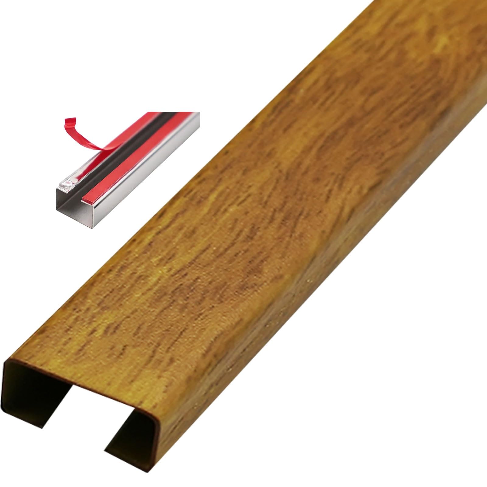 Selbstklebende Kabelkanäle, Selbstklebende Kabelrinnen Aus Edelstahl, Mehrfarbig, Verschiedene Größen(Gelb-2M-20X10Mm)