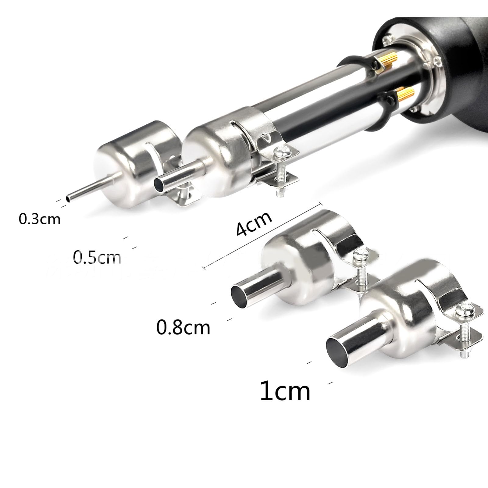 Mini opalarka, 536°F-896°F Regulowany wyświetlacz LCD Bezszczotkowy pistolet na gorące powietrze z 9 dyszami i stojakiem Przenośna opalarka na gorące powietrze do lutowania SMD
