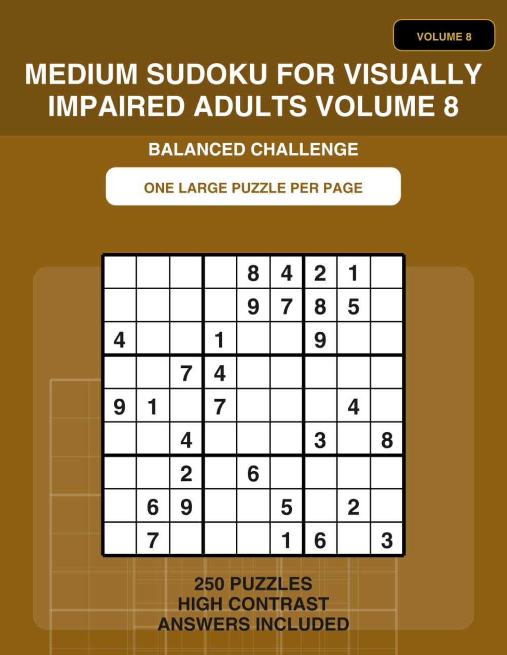 Sudoku Brain Training for Seniors Large Print: 250 Medium Difficulty Puzzles to Improve Memory, Focus and Mental Sharpness | Easy-to-Read Grids with Solutions
