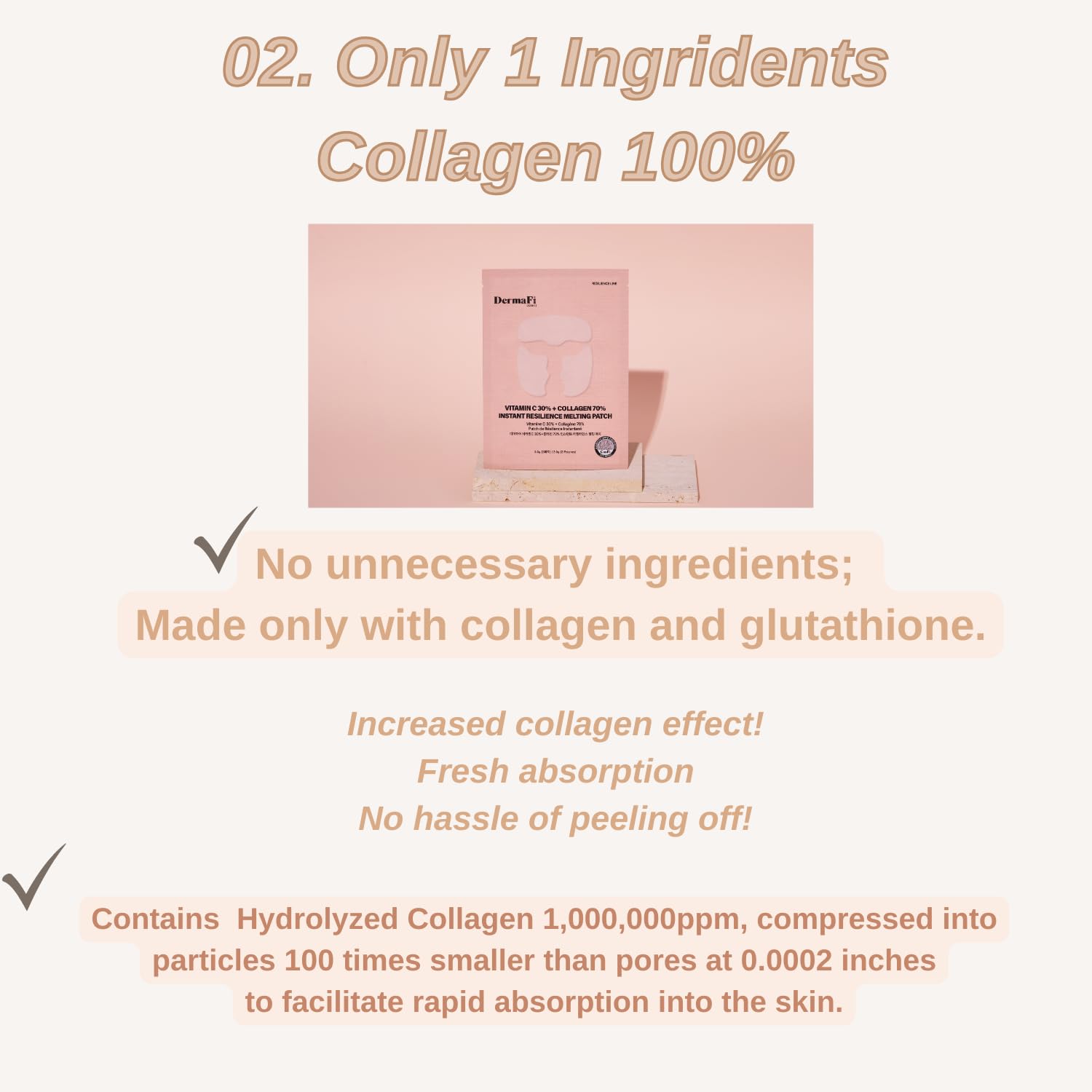 DermaFi] Collagene 100% Resilienza istantanea Melting Patch Maschera facciale (confezione da 7) Bellezza coreana