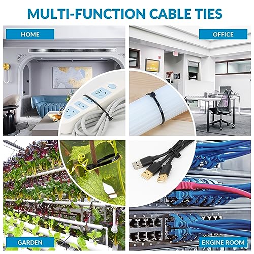 Miniatura 6 de Xingo 1200 Piezas Negras Bridas Para Cables Profesionales, 300mm X 5.8mm, Resistentes Uv, Bridas Para Cables Para Oficina, Hogar, Exteriores