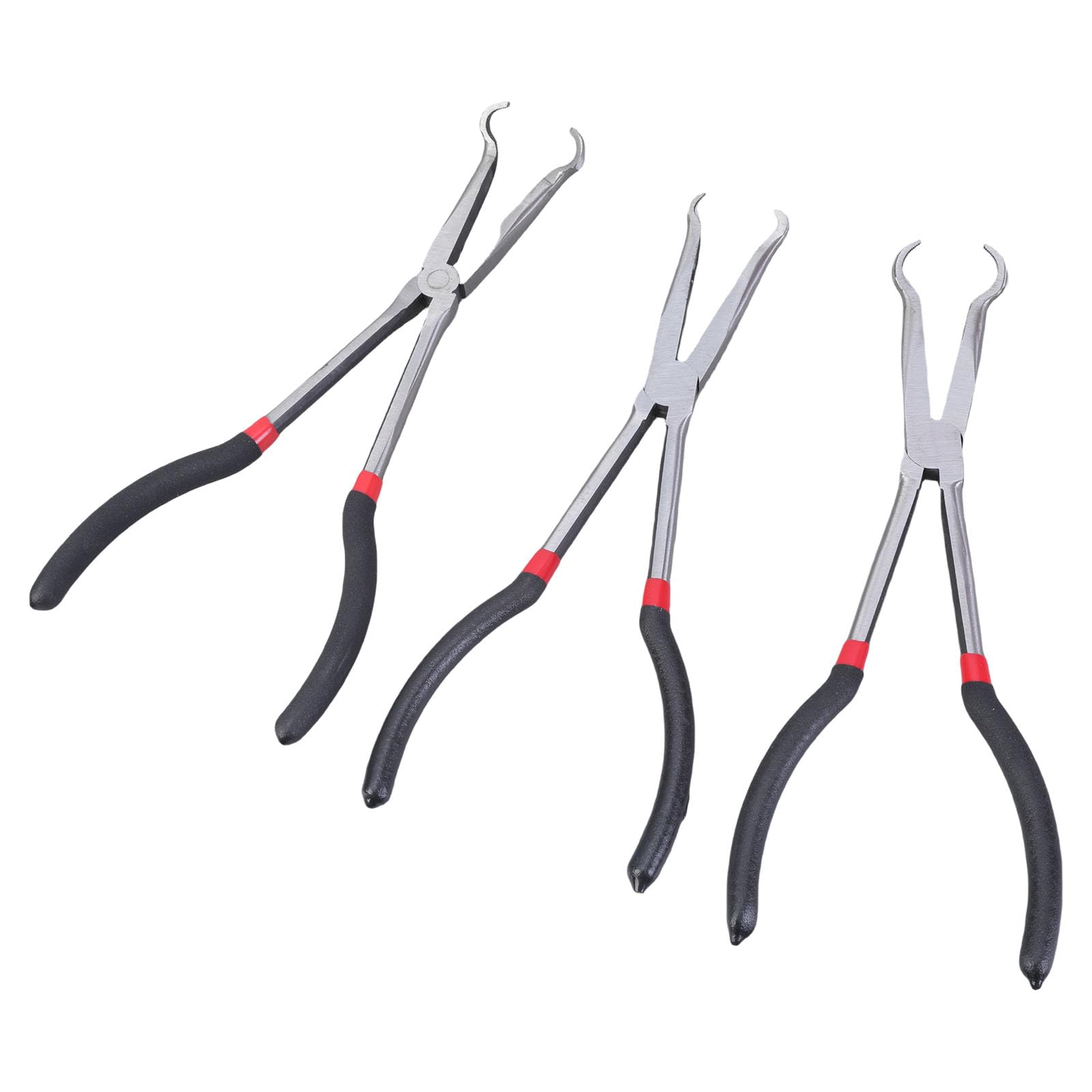 Woedpez Of 3 Carbon Steel Pliers Hose Grip Plier Set 11Inch With 5/16 3 / 4Inch Diameter Nose For Accuracy Tasks Narrow Space Tool