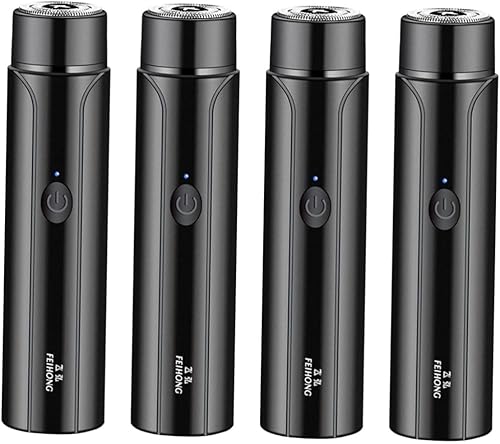Beaupretty 4 juegos de afeitadora eléctrica de viaje maquinilla de afeitar eléctrica para hombre, mini maquinilla de afeitar resistente al desgaste