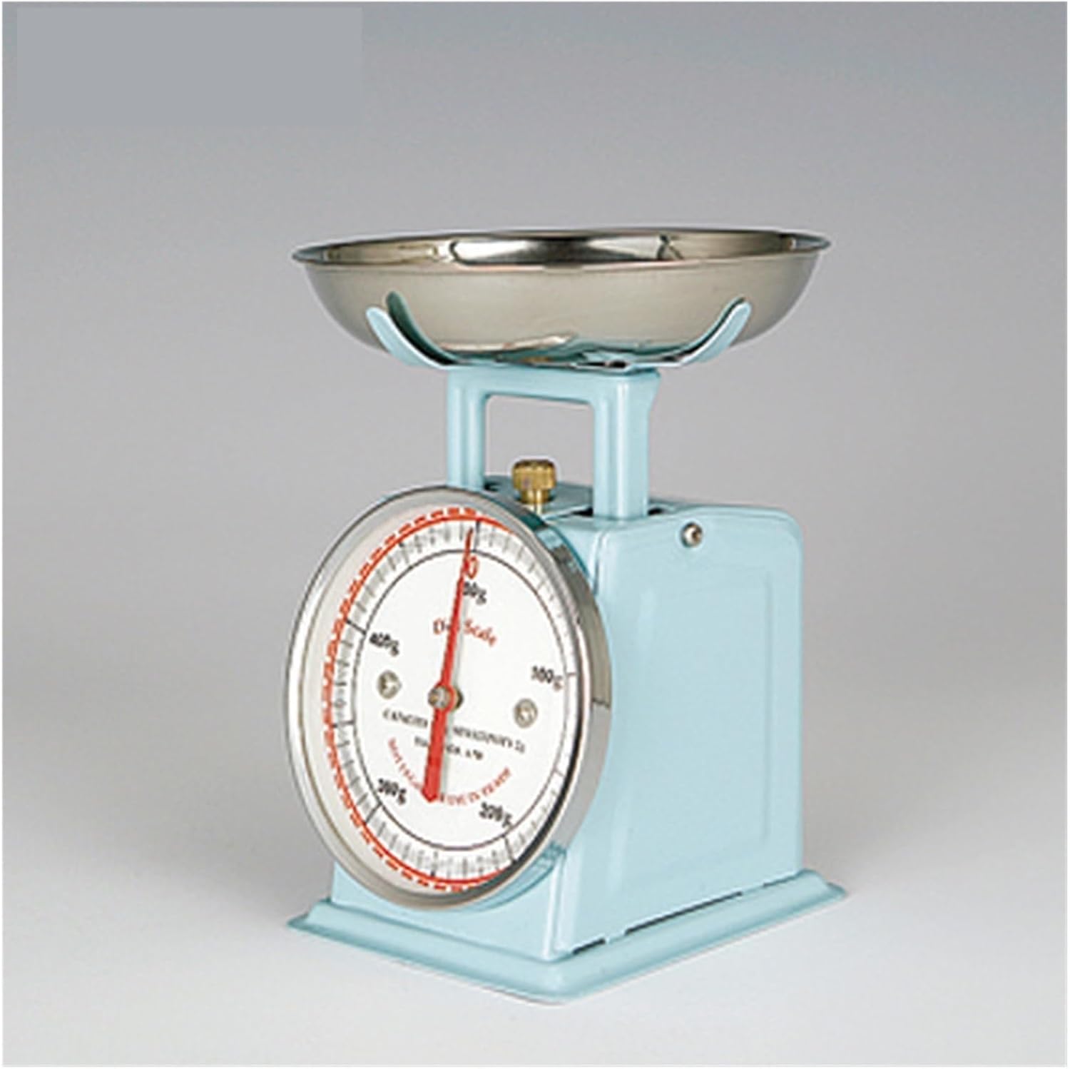 Simple and Exquisite Kitchen Metal Mechanical Spring Scale Solid Color Vegetable Scale Food Scale Kitchen Scale(Milky White)