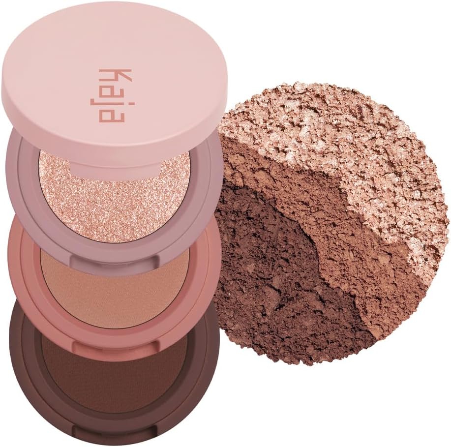 KAJA Beauty Bento Collection| Bouncy Shimmer Eyeshadow Trio | 08 Chocolate Dahlia - neutral cocoa | 2019 Allure Best of Beauty Award, Beauty Bento | Cruelty free, K-Beauty Mini Palettes