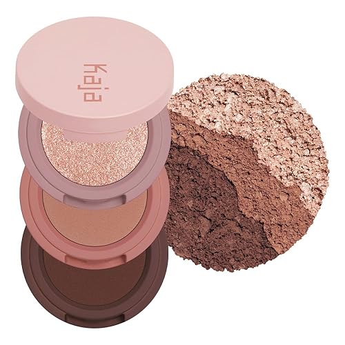 Kaja Sombra de Ojos de 3 Colores - Beauty Bento 08 Chocolate Dahlia  Mosaico Cromado, Brillante, Acabado Mate, Libre de Crueldad, Mini Paletas