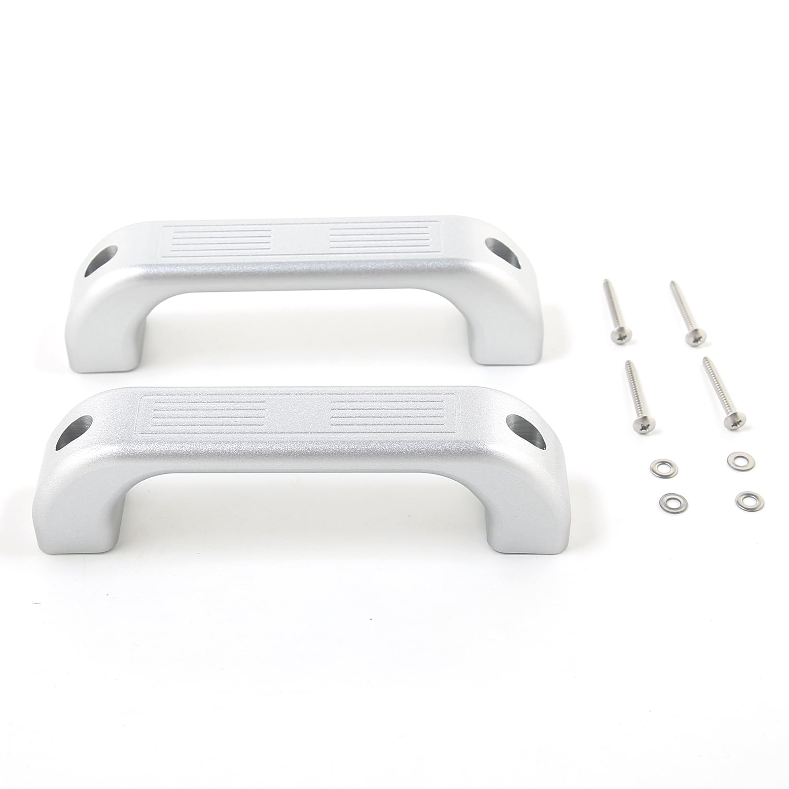 Poignée de porte intérieure en alliage d'aluminium pour Land Rover Defender 110 90 130 (Style B) Argenté