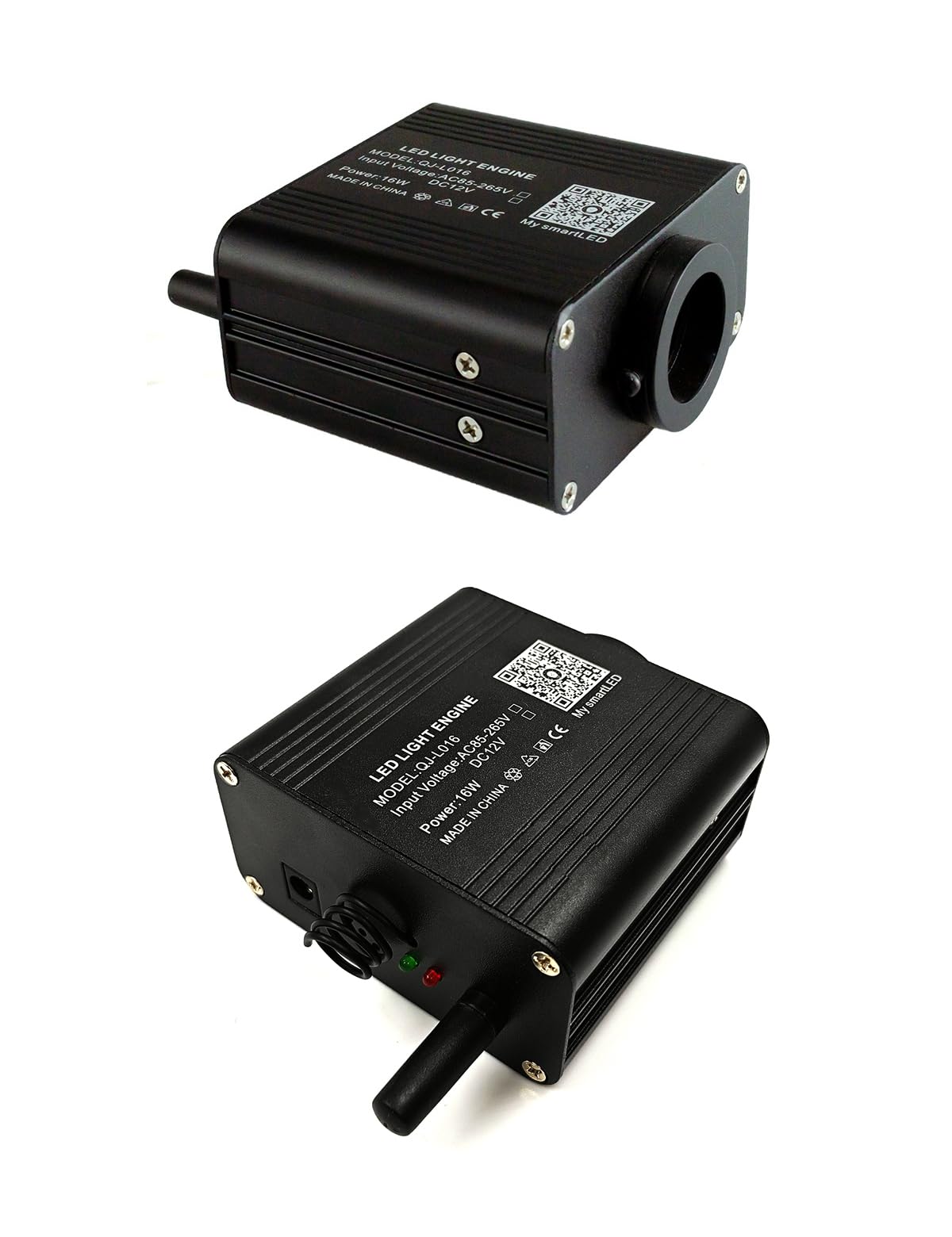 Goldgecko Mini 16W RGBW Twinkle LED Fiber Optic Starlight Headliner kit with Music Rhythm Sync Wireless Remote Bluetooth APP Controlled for Car/Home (150PCS*0.03in*6.5ft/2m)