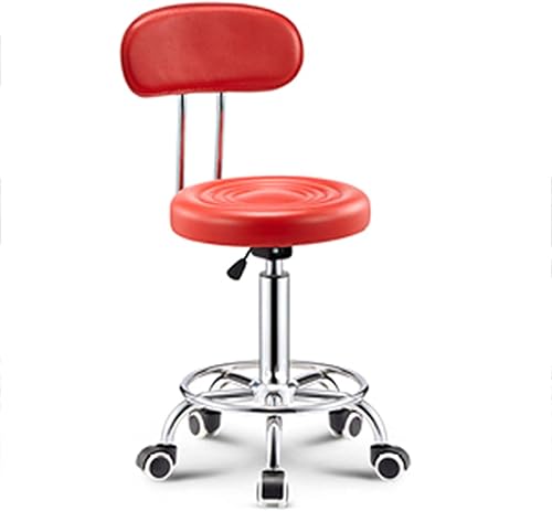 Miniatura 32 de Taburete de bar ajustable giratorio, chasis de acero grande, respaldo moderno para el hogar, taburete redondo de pierna alta, carga de 220.5 lbs,