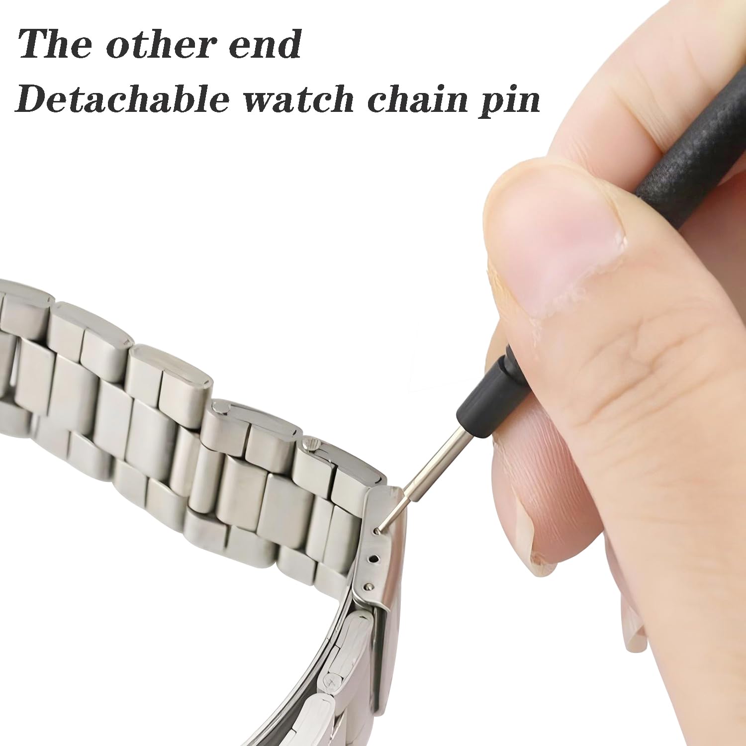 2 Stück Uhrenarmband Werkzeug Set, Doppelseitiges Uhren Federstegwerkzeug Set 1.2mm & 1.4mm Gabel + 0.8mm Drückerstift für Uhrband Ersatz