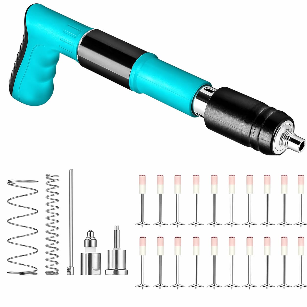 GNEY Heavy Duty Manual Nail Gun Kit with 100 Steel Nails – 5-Speed Adjustable Concrete Nailer for Wall, Steel & Wood | Portable Handheld Fastening Tool for Construction & Installation