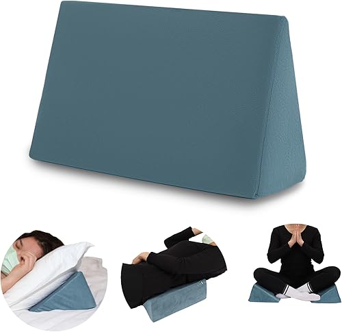Almohada de cuña pequeña, almohada de cuña para úlceras de cama, cuña de posicionamiento, mini almohada para portátil y yoga, cuña de espuma pequeña