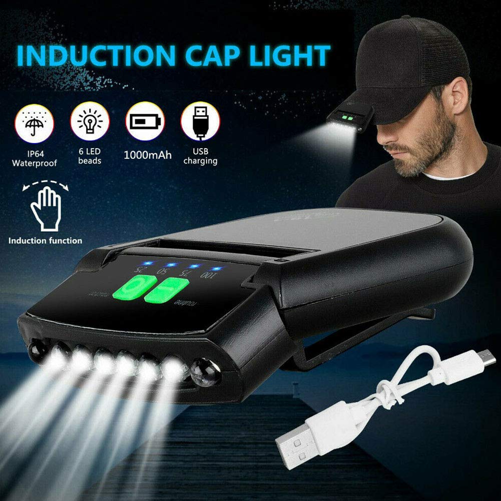 2 Lampes LED Rechargeables Pour Canne à Pêche - Fonctionne Sur Pile CR425, Clip Rapide, Lumière Rouge Ou Verte