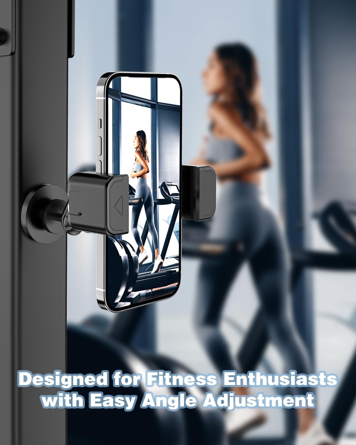 Gym Magnetic Phone Holder, 360°Adjustable, Magnetic Phone Holder Mount for Gym, Portable Gym Accessories, Workout Gift for Men and Women, Compatible with iPhone 16 15 14 13 Pro Max - Image 7