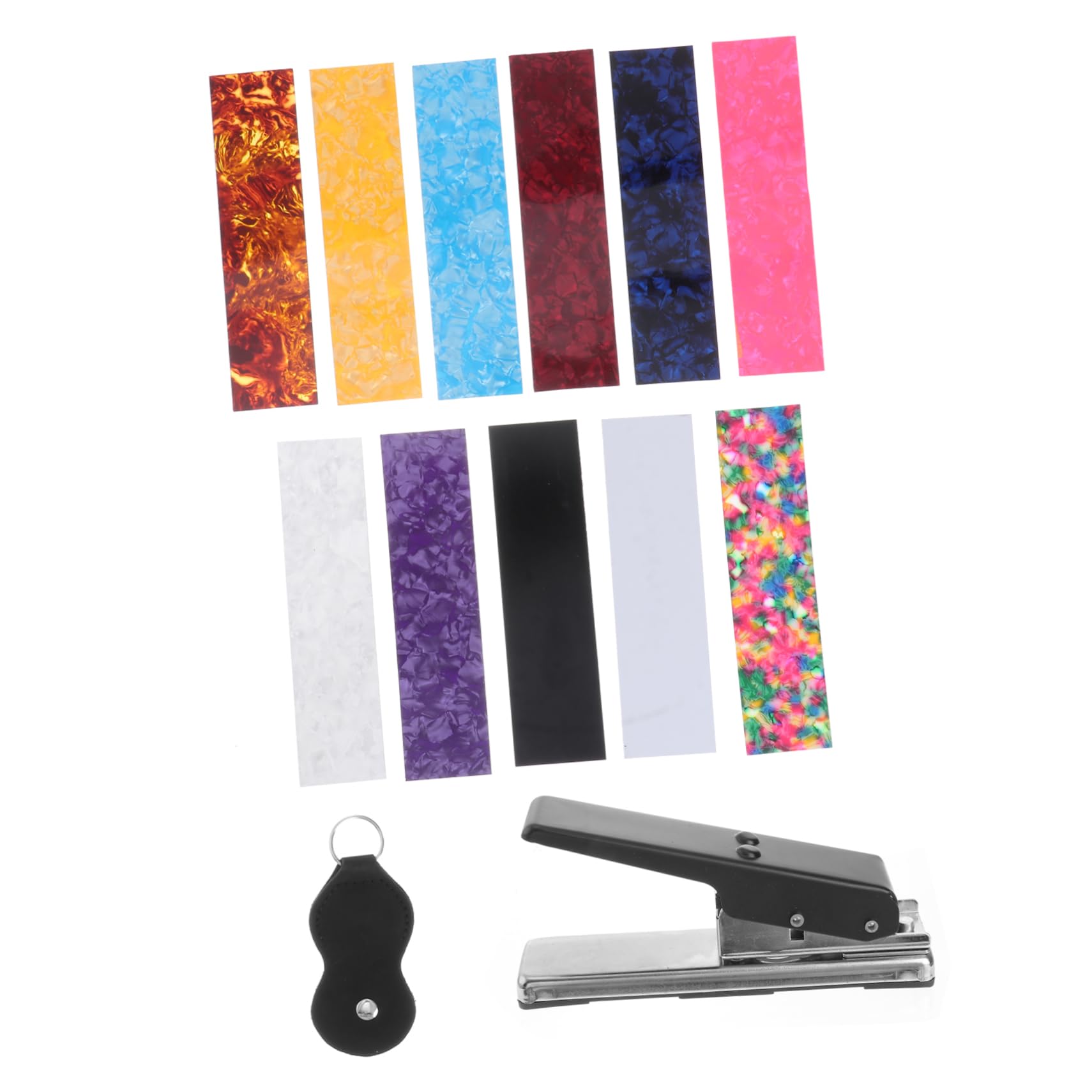 Set per Creare Plettri per Chitarra, 29 Pezzi, Semplice | Ferro e Celluloide, Uso Pratico e Lavorazione Precisa, Formato Compatto per Accessori e Basso Colore Casuale