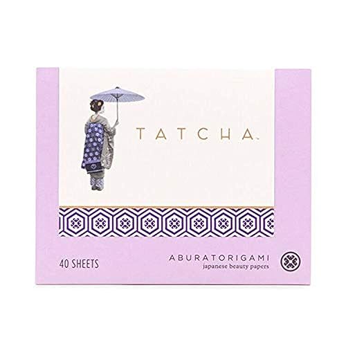 Tatcha Papel secante de Aburatorigami: hojas de abaca 100% naturales y copos de oro absorben el exceso de aceite (paquete de 40)
