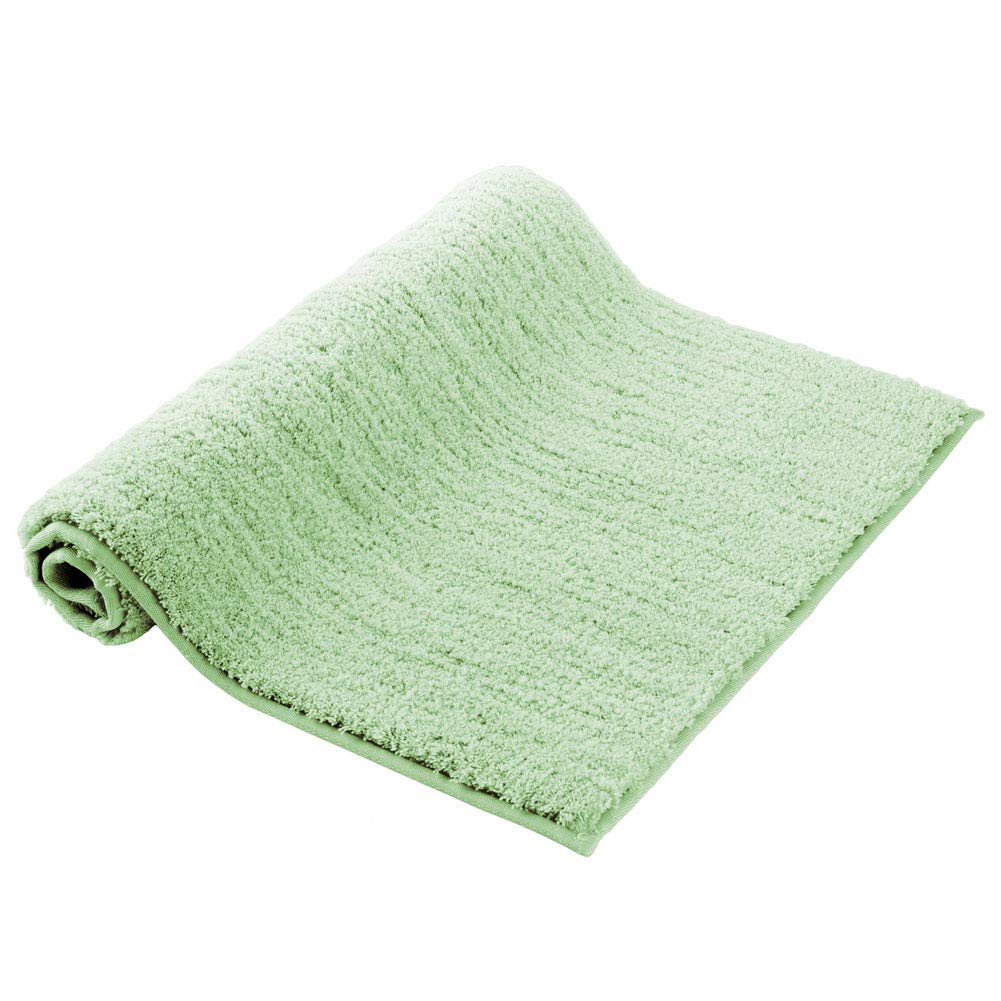 Tapis de bain eau absorbant vert 43x61cm en microfibre et latex antidérapant