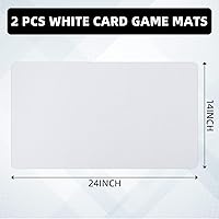 Vista 2 de Yexiya 4 alfombrillas de juego de cartas de 14 x 24 pulgadas, tapete de juego de sublimación en blanco suave para juegos de mesa