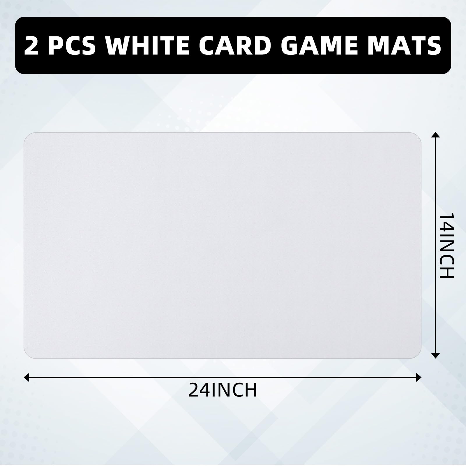 4 alfombrillas de juego de cartas de 14 x 24 pulgadas, tapete de juego de sublimación en blanco, tapete de juego de cartas suave para juegos de mesa y juegos de cartas coleccionables (blanco)