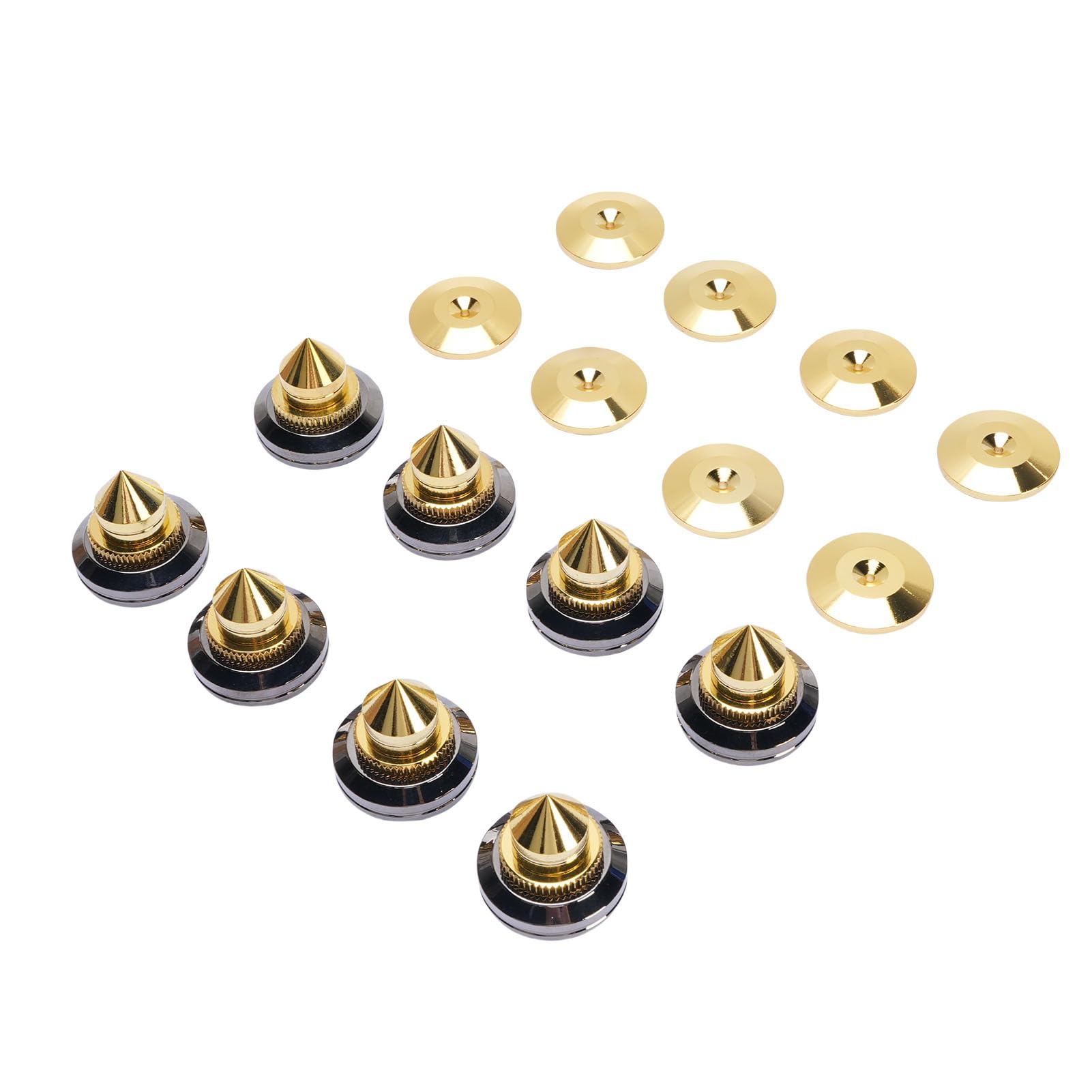 Kit di 8 cuscinetti per altoparlanti, piedini antiurto per isolamento degli altoparlanti, piedini con base per amplificatore, tappetino per giradischi, subwoofer, lettore CD, DVD, registratore