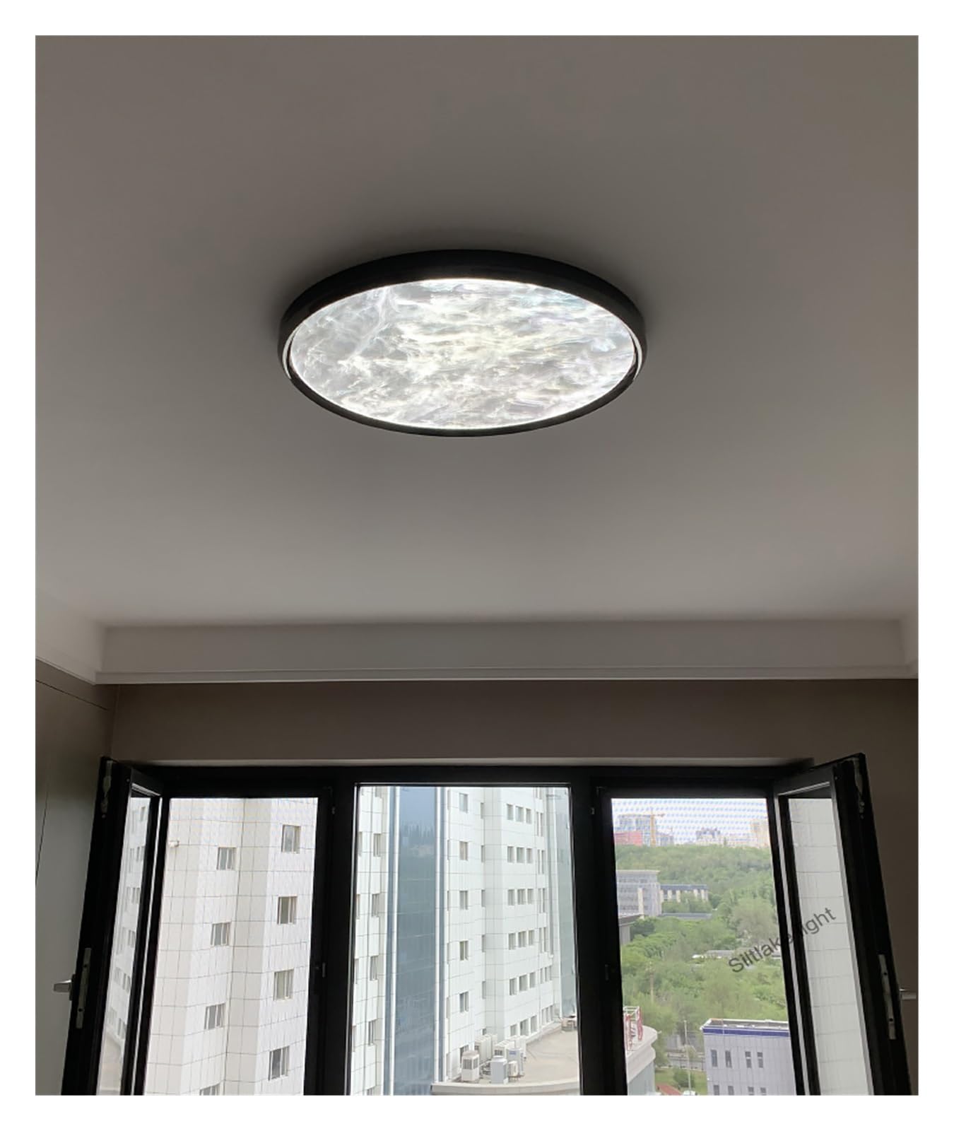 SYAXVOM Chandelier LED Ceiling lamp Living Room Bedroom Full Spectrum Simple Nordic Modern Master(Black4-50cm)