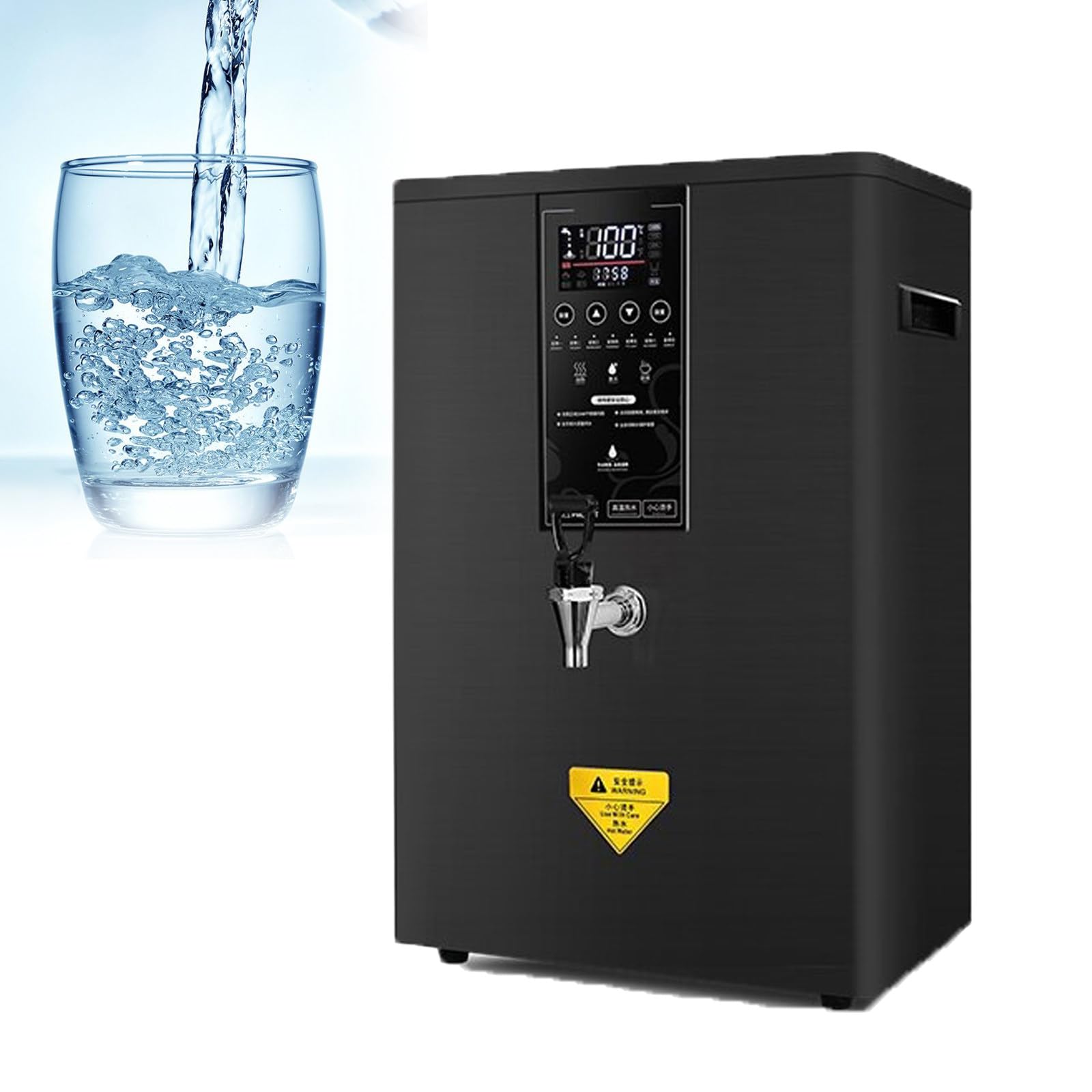 Natychmiastowy dozownik ciepłej wody 3000 W - 80 l Naścienny grzejnik z panelem sterowania LED dla wydajnego dostarczania ciepłej wody