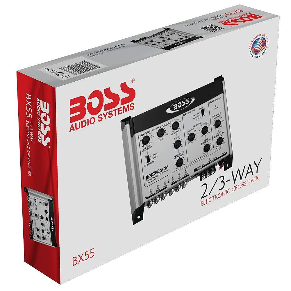 1 Crossover electrónico Compatible con Boss Audio Systems BX55 equalizador de 2/3 vías Front/Rear/subwoofer Control Remoto subwoofer Incluido, 1 Pieza