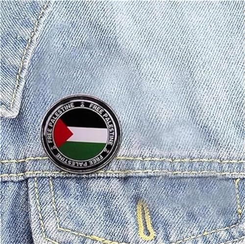 Image of zhanghaoran Free Palestine Enamel Lapel Pin Palestine Flag Badge Pin Palestinian National Brooch Pin Palestinian Support Pin Palestinian Friendship Pin Freedom and Peace