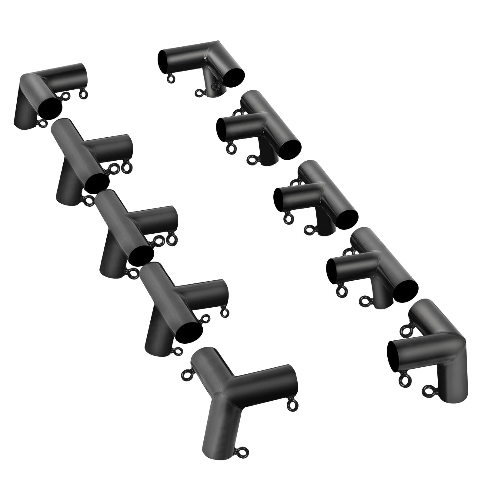 Aoneky 1 3/8 Inch Trapezoid Baseball Batting Cage Frame Corner Kit -Fit 1