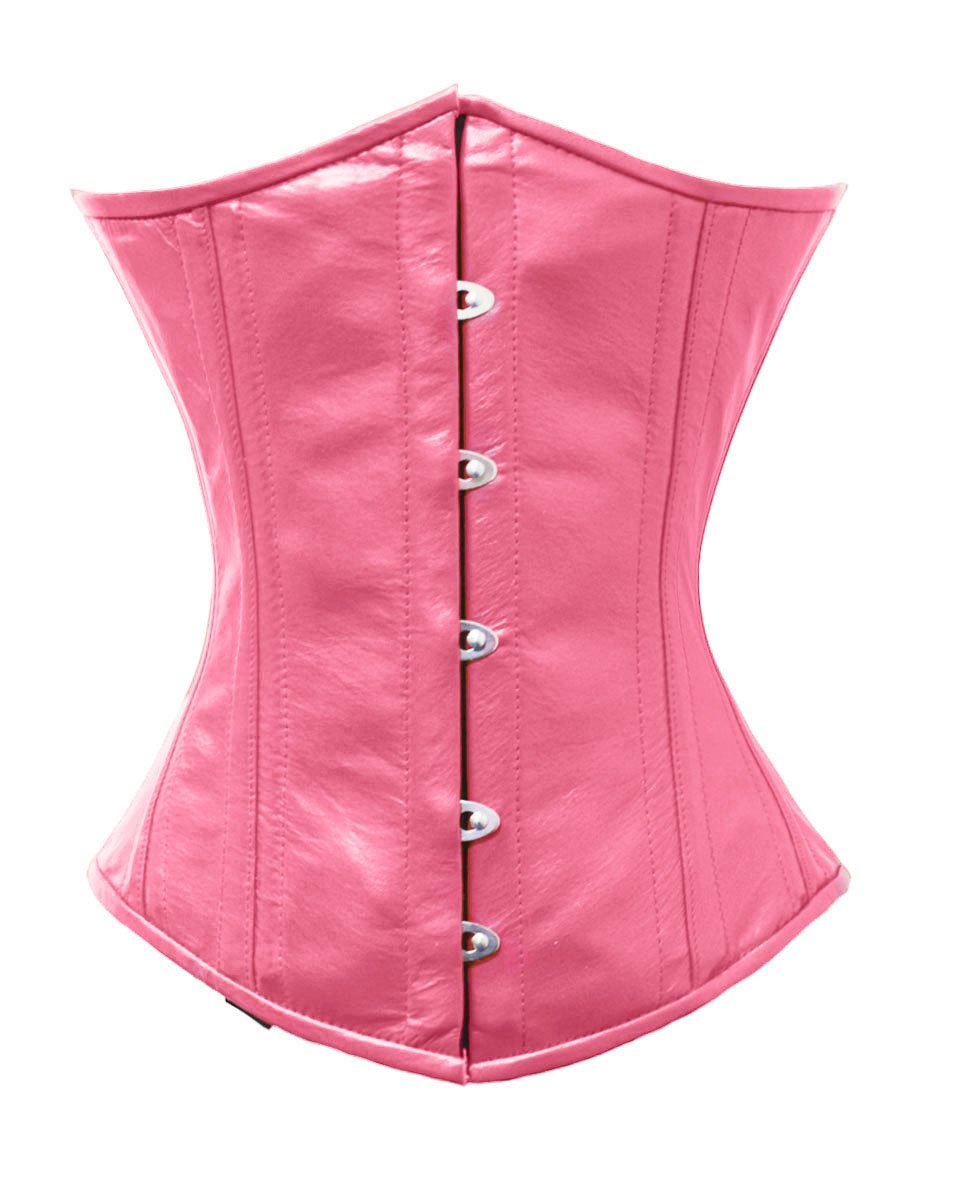 Femme Gothique 26 Double os en acier sous buste Minceur Cuir Corsets et Bustiers #8520-LE