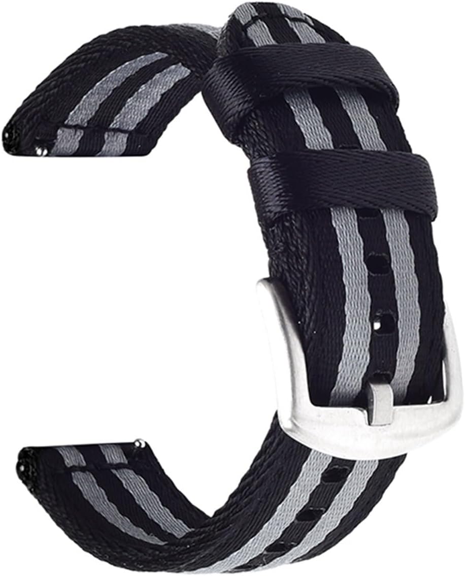 SDFFGHJ Quick Release Strap Seatbelt Nylon Watch Band 18mm 20mm 22mm 24mm Lightweight Breathable Watch Straps