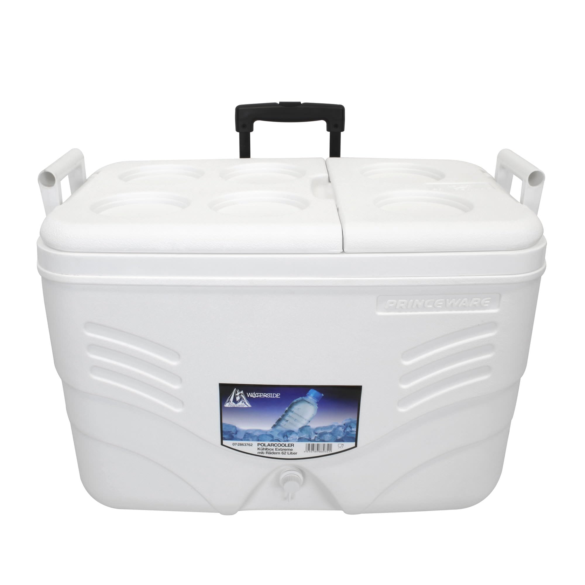 Waterside Polarcooler Kühlbox Extreme mit Rädern 62 Liter - Robuste Thermobox für Reisen und Ausflüge